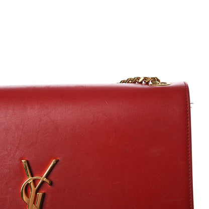 Saint Laurent Smooth Calfskin Medium Classic Monogram Kate Tassel Satchel Lipstick Red 12 of 25