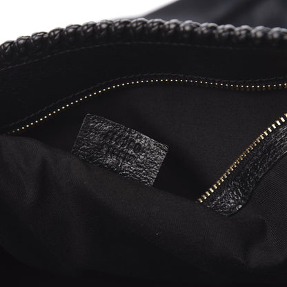 Gucci Monogram Large Zebra Horsebit Chain Hobo Black 7 of 11