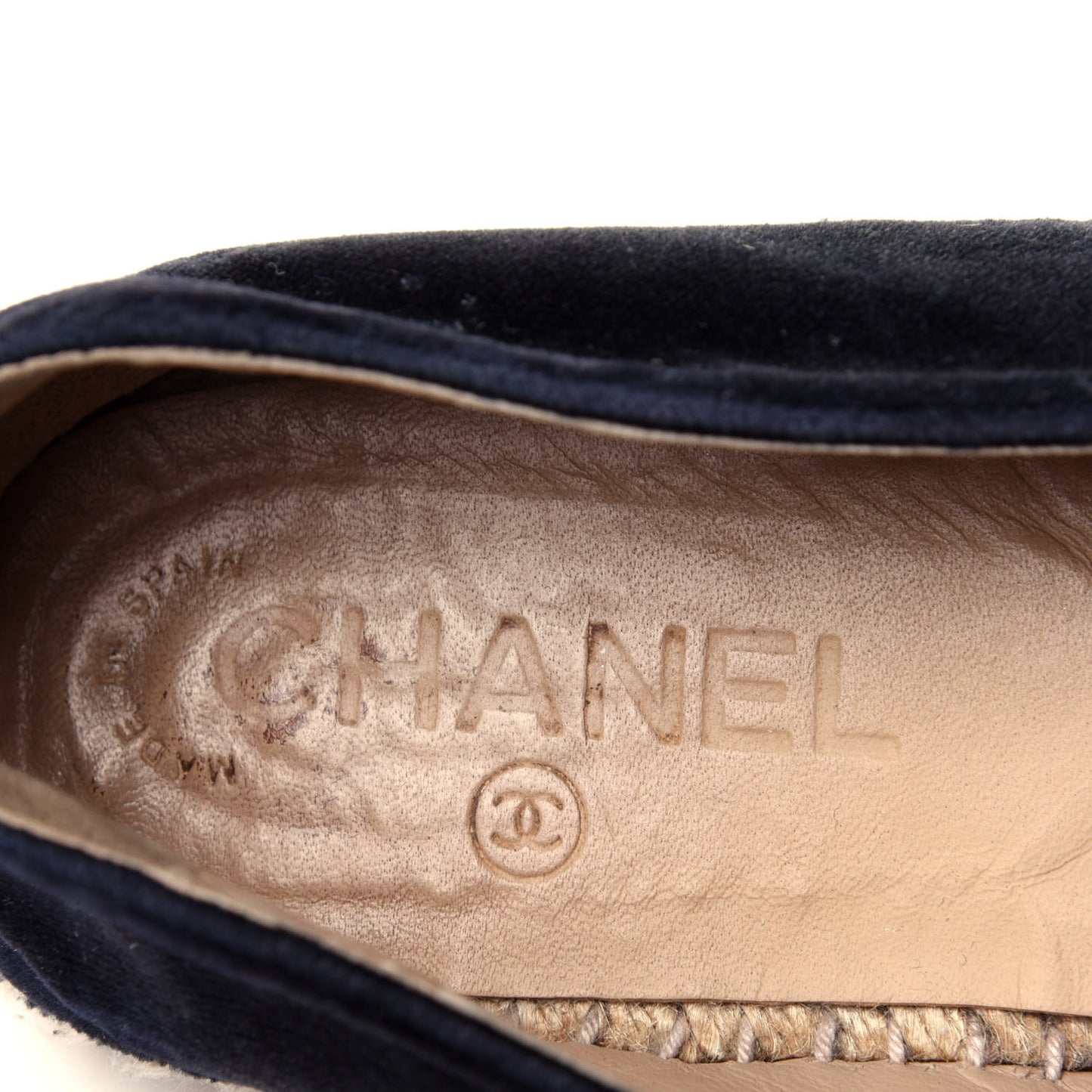 Velvet CC Espadrilles 39 Dark Navy Black