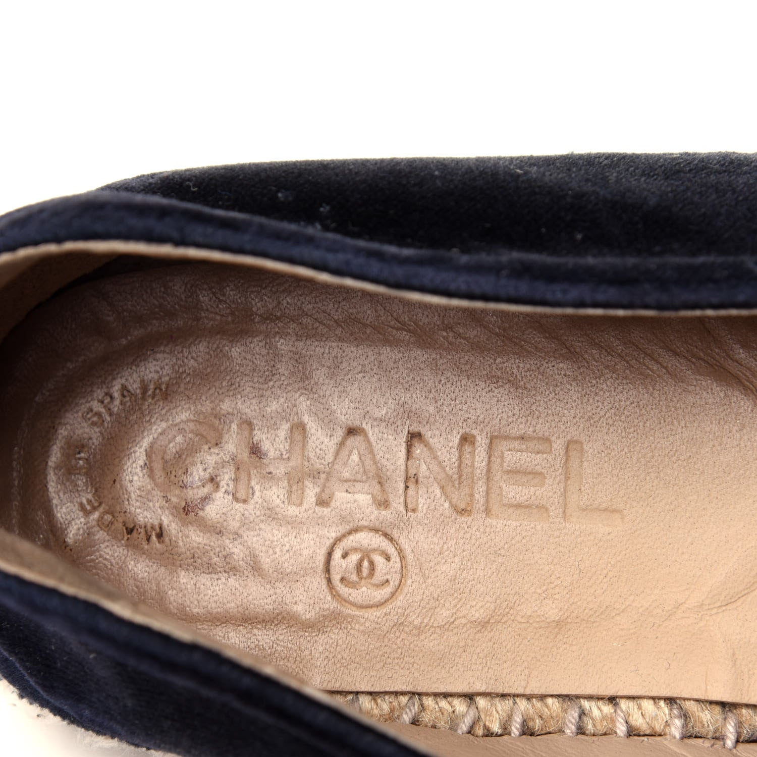 Chanel Velvet CC Espadrilles 39 Dark Navy Black 9 of 15