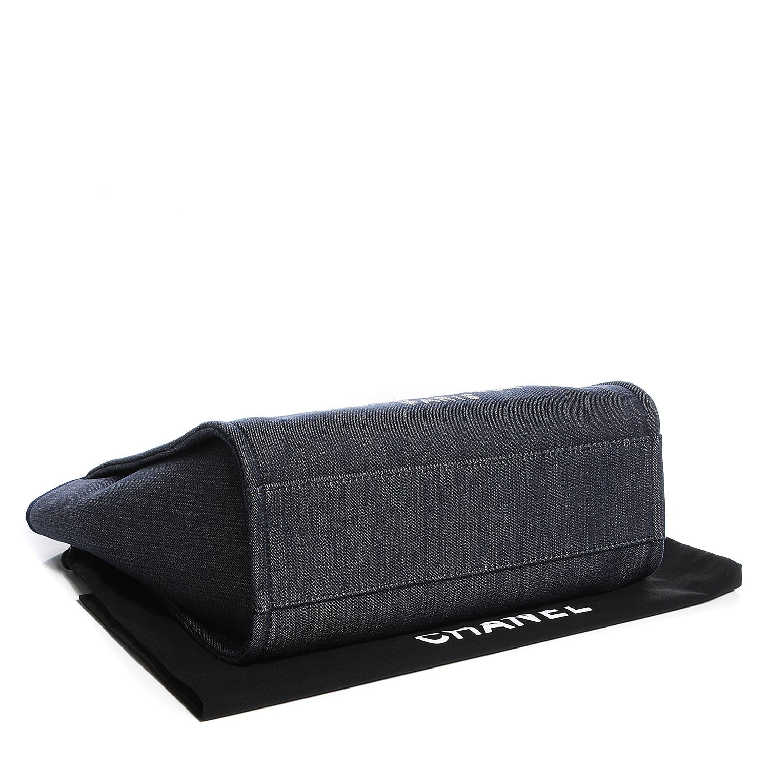 Chanel Canvas Small Deauville Tote Dark Blue 4 of 7