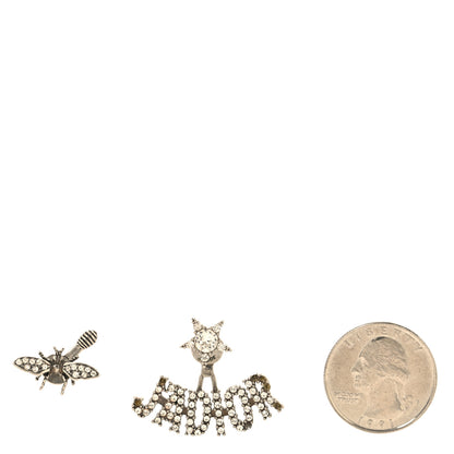 Christian Dior Palladium Crystal J'adior Earrings 2 of 5