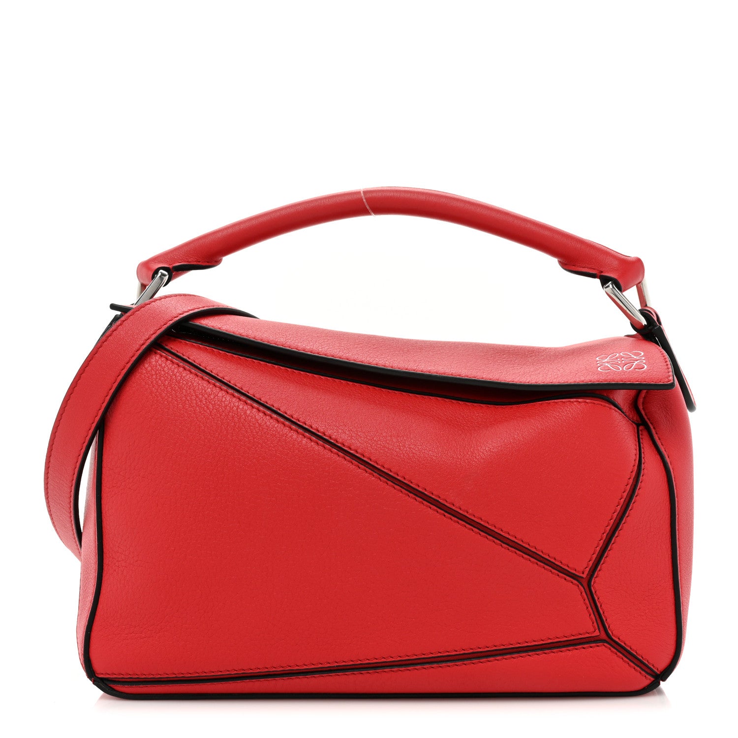 Loewe Calfskin Small Puzzle Bag Scarlet 1 of 15