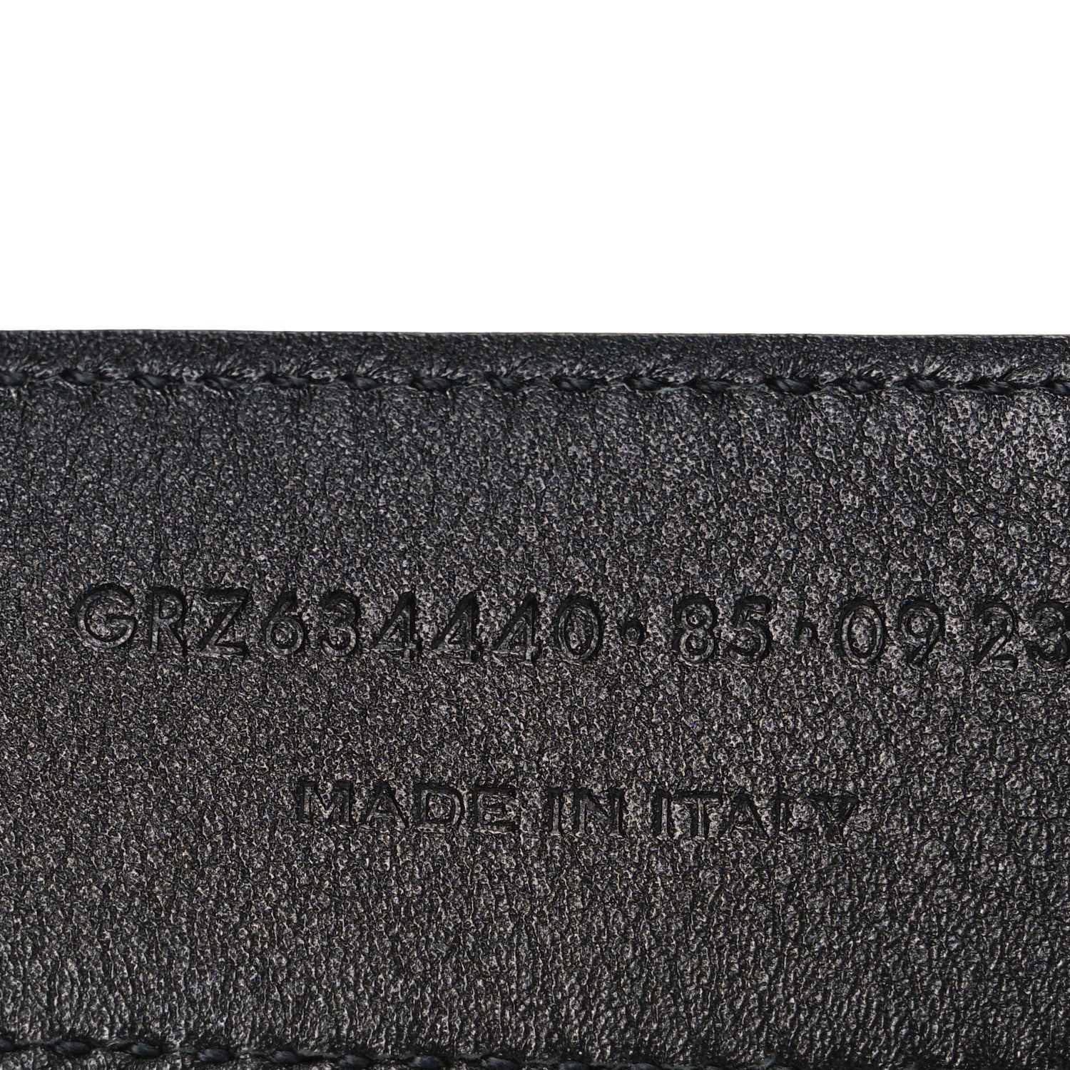 Saint Laurent Grained Calfskin Monogram Cassandre Square Buckle Belt 85 34 Black 6 of 6