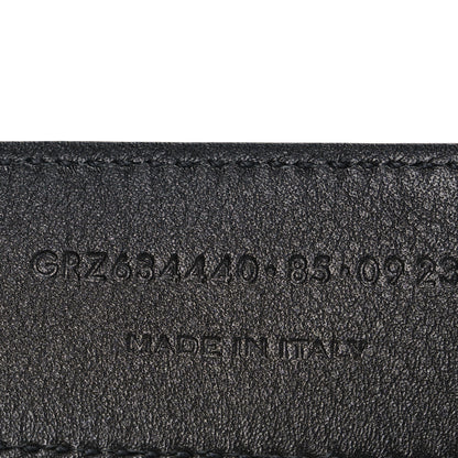Saint Laurent Grained Calfskin Monogram Cassandre Square Buckle Belt 85 34 Black 6 of 6