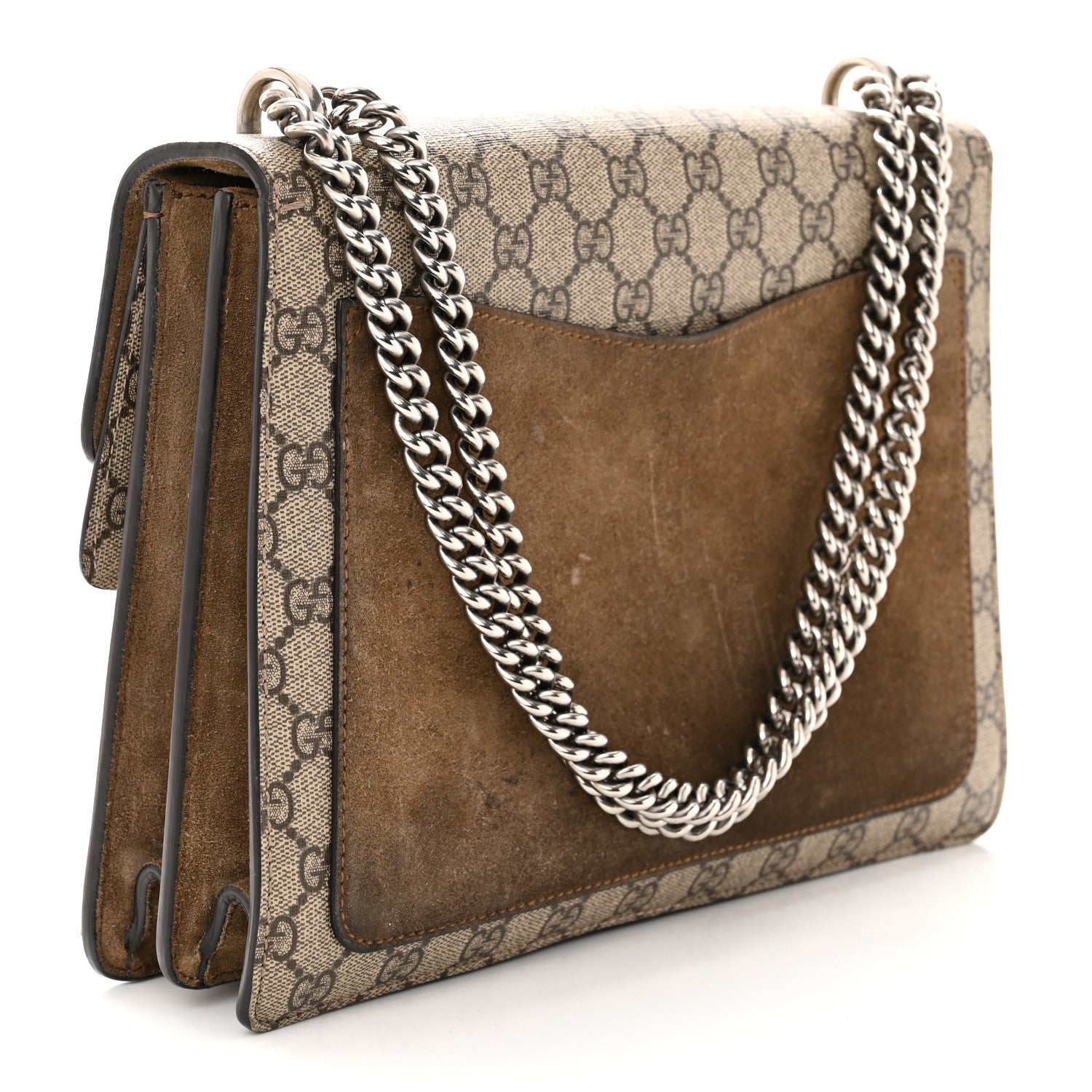 Gucci GG Supreme Monogram Medium Dionysus Shoulder Bag Taupe 3 of 14