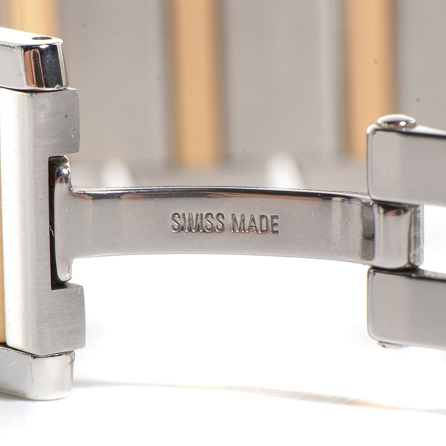 Stainless Steel 18K Yellow Gold 25mm Tank Francaise Quartz Watch