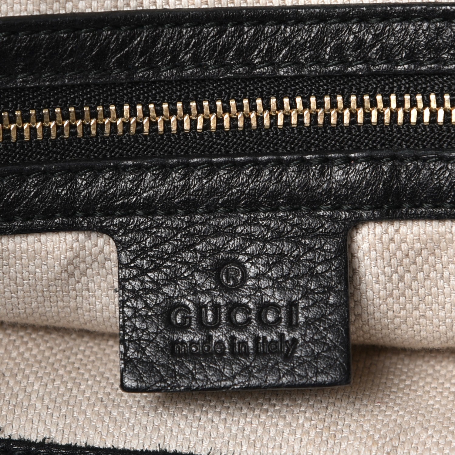 Gucci Pebbled Calfskin Large Soho Chain Shoulder Bag Black 7 of 8
