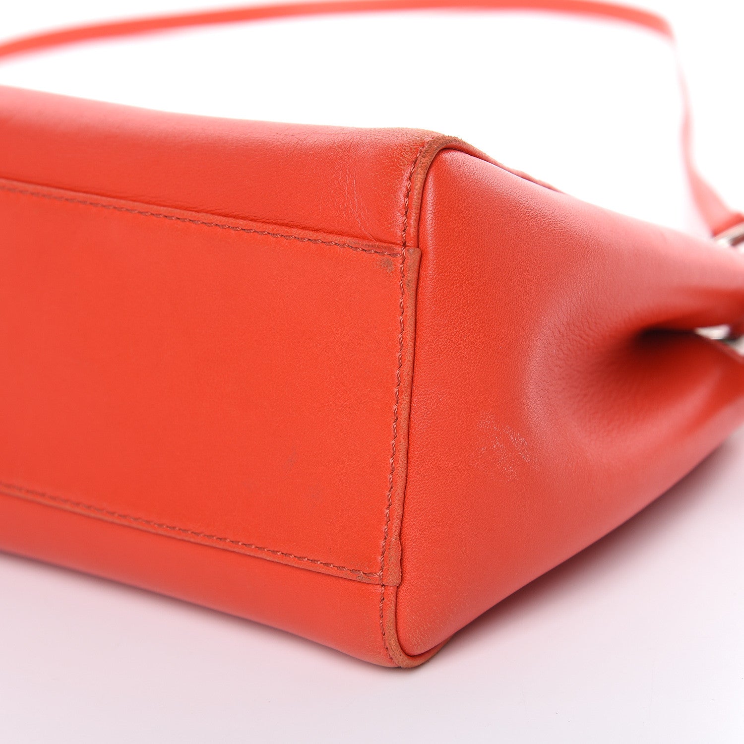 Fendi Nappa Mini Peekaboo Iconic Satchel Papavero 11 of 18