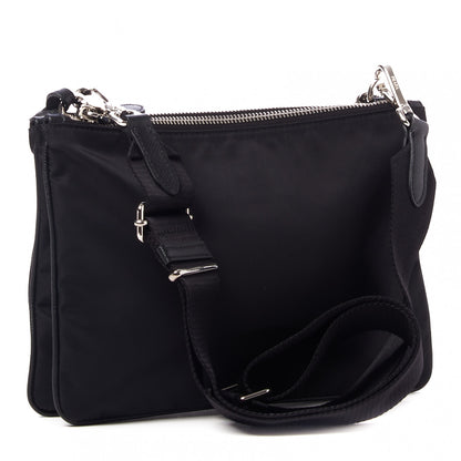 Prada Re-Nylon Saffiano Re-Edition 2000 Double Zip Crossbody Bag Black 3 of 9