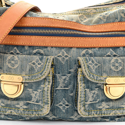 Louis Vuitton Monogram Denim Baggy PM Long Strap Blue 8 of 12