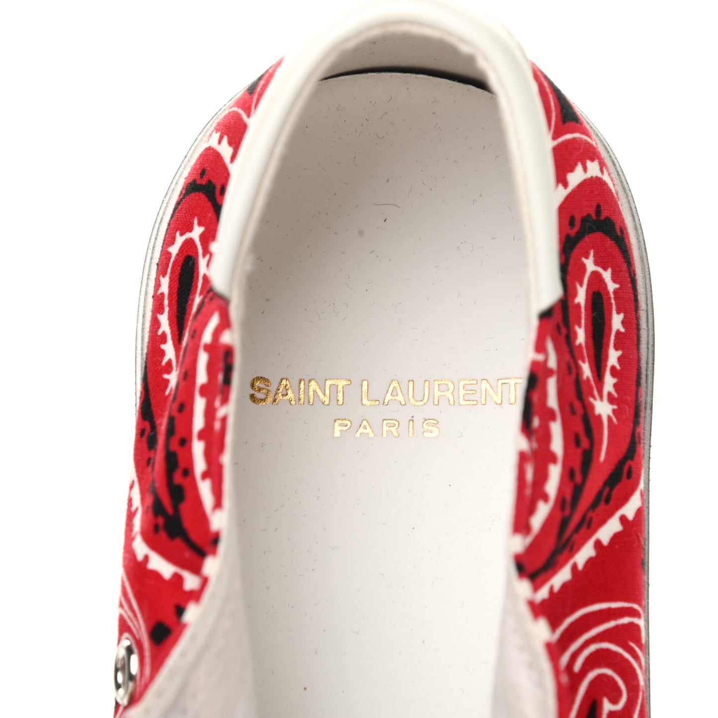 Canvas Bandana Print Bedford Low Top Sneakers 42 Red