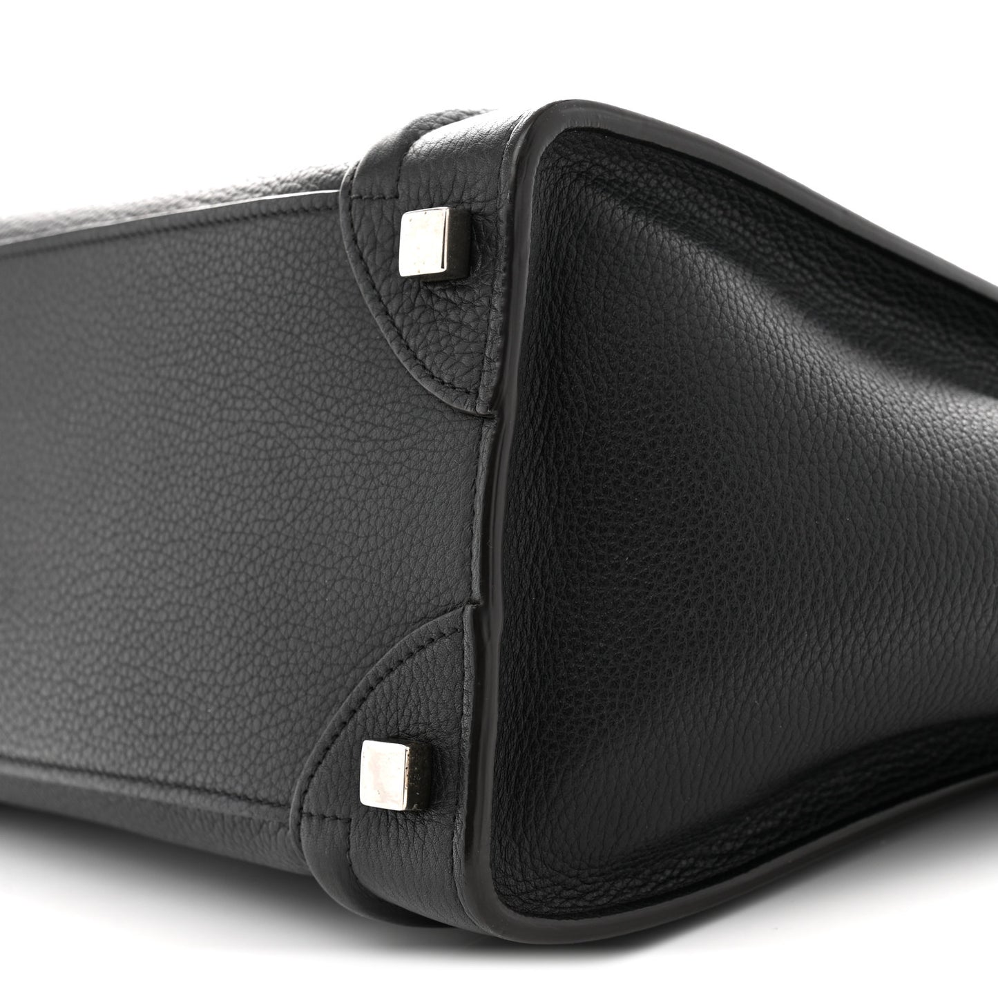 Drummed Calfskin Micro Luggage Black