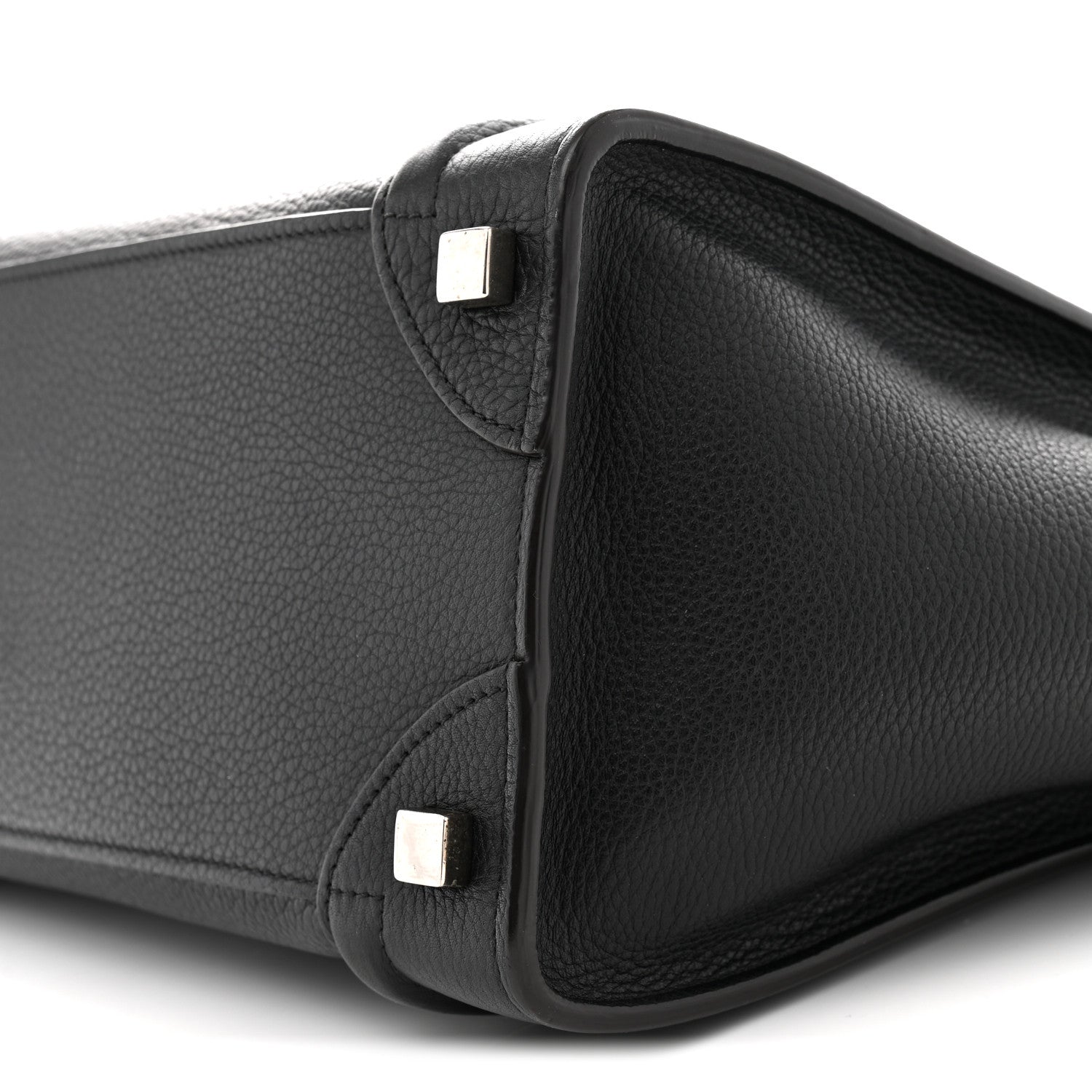 Celine Drummed Calfskin Micro Luggage Black 9 of 10