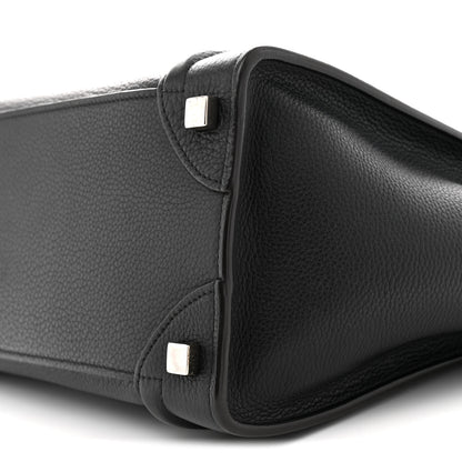 Celine Drummed Calfskin Micro Luggage Black 9 of 10