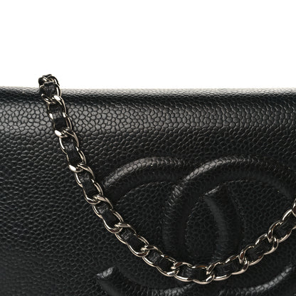 Chanel Caviar Timeless CC Wallet On Chain WOC Black 13 of 14