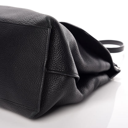 Gucci Pebbled Calfskin Large Bamboo Daily Top Handle Bag Black 8 of 19