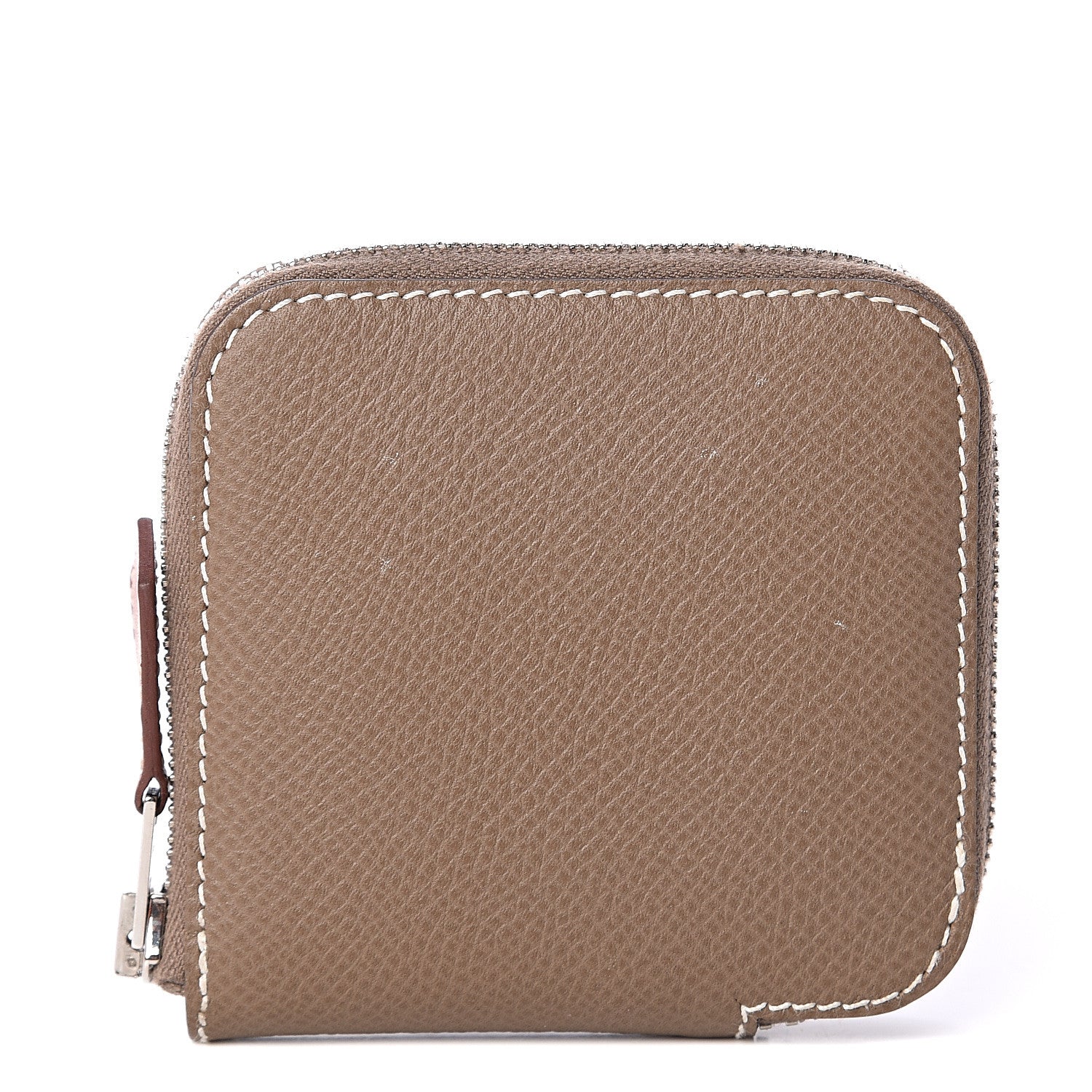 Hermes Epsom Silk'in Coin Purse Etoupe 1 of 5