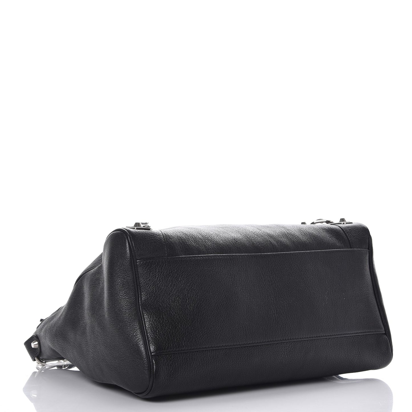 Chevre Silver Metallic Edge Hardware Velo Black