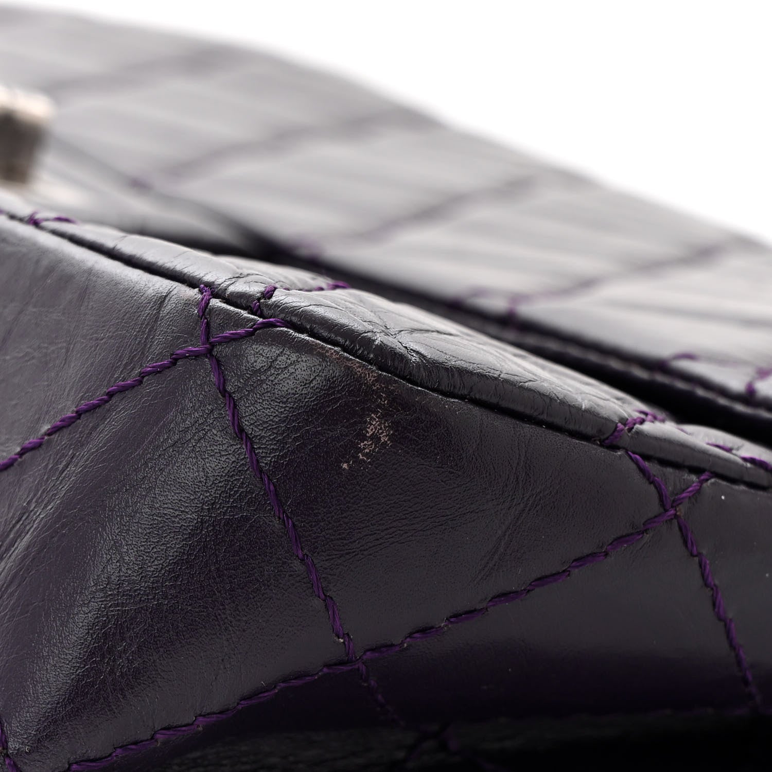 Chanel Aged Calfskin Quilted 2.55 Reissue 227 Flap Dark Purple 11 of 12