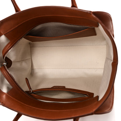 The Row Polished Saddle Calfskin Marlo 12 Tote Bag Acero 5 of 10
