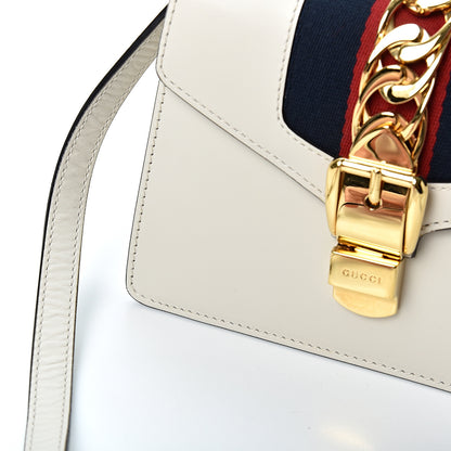 Gucci Calfskin Mini Sylvie Top Handle Bag White 7 of 12