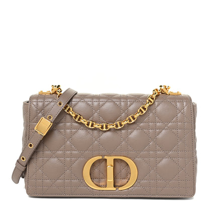 Christian Dior Lambskin Cannage Medium Caro Bag Warm Taupe 1 of 11