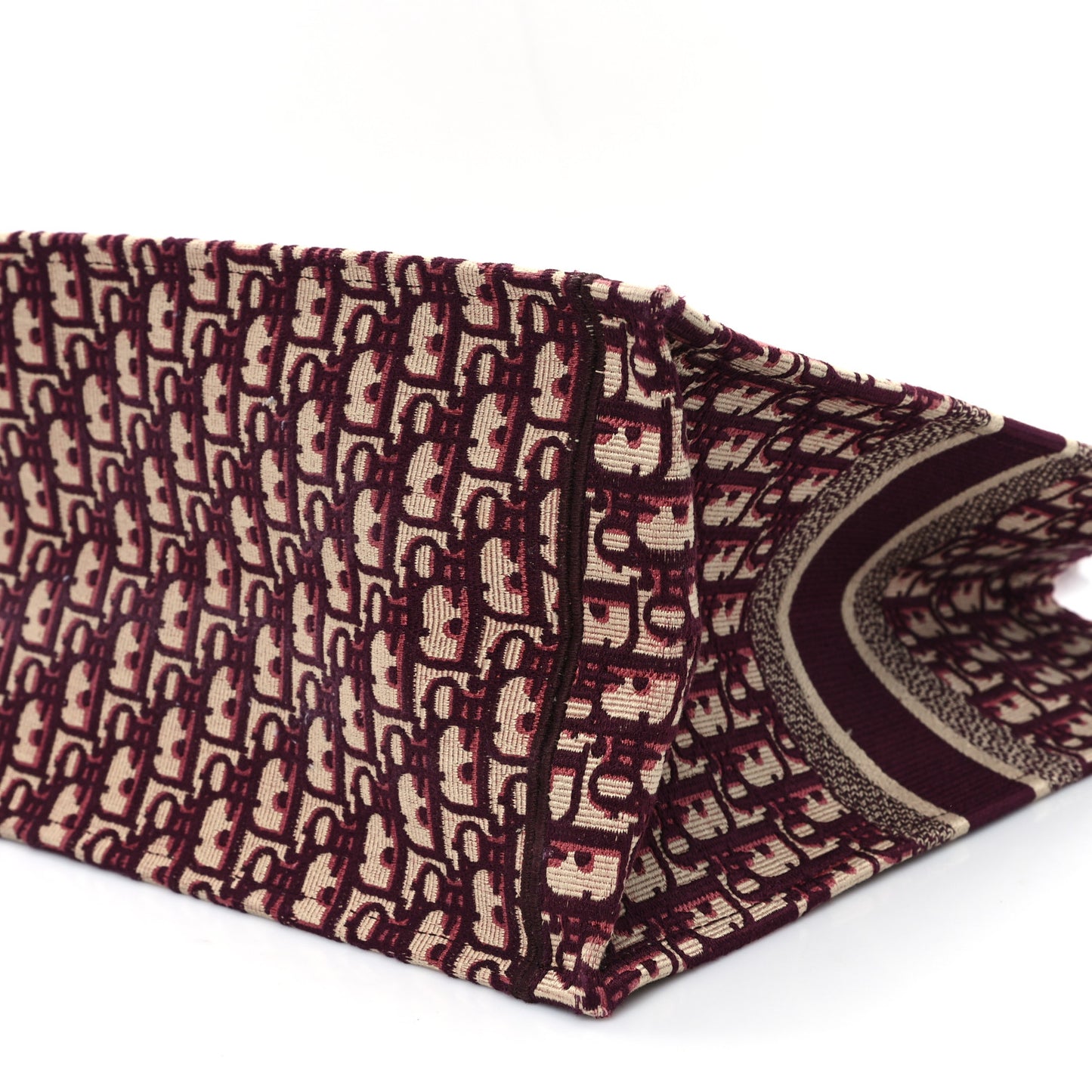 Oblique Large Book Tote Burgundy Multicolor