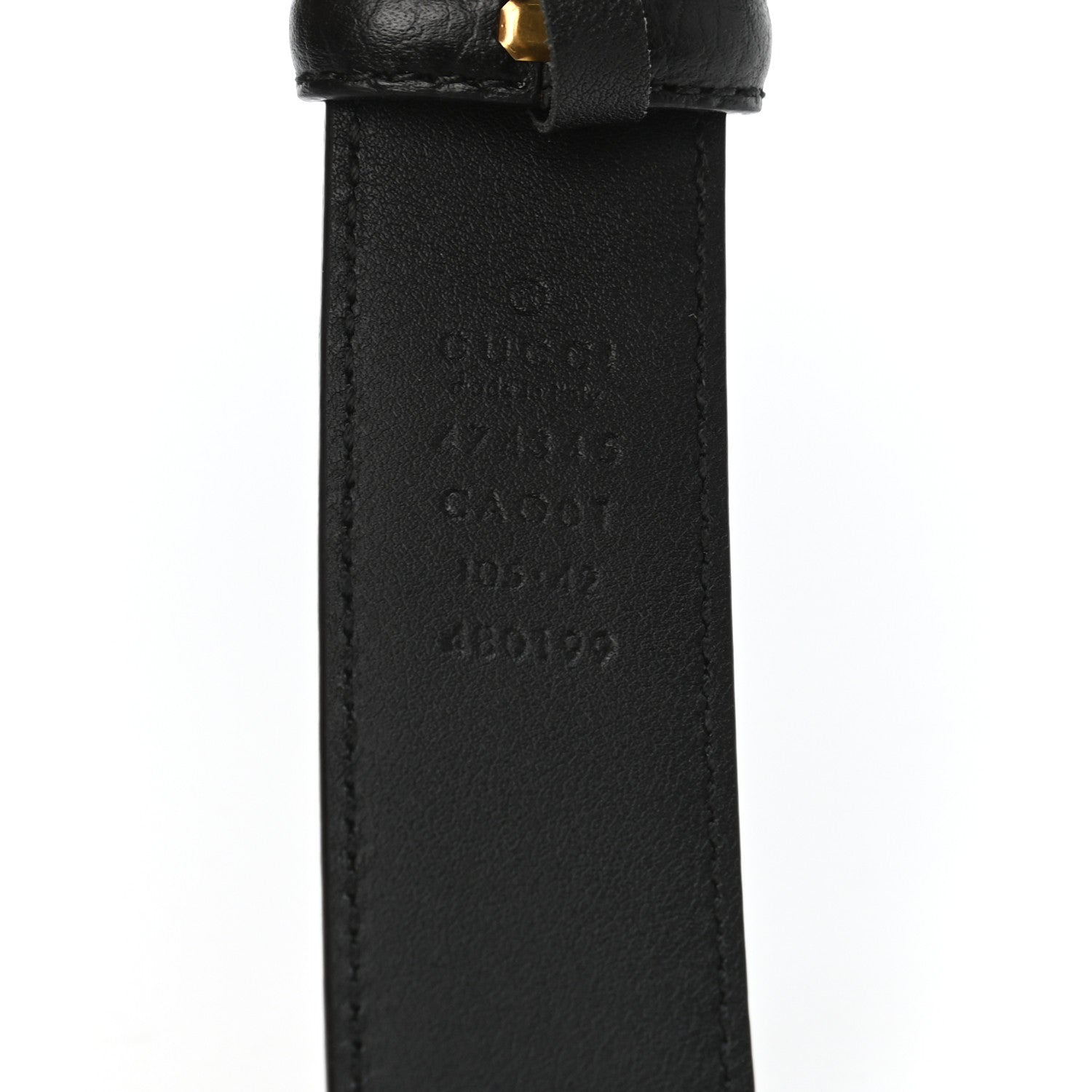 Gucci Calfskin Mens Interlocking G Belt 105 42 Black 3 of 6
