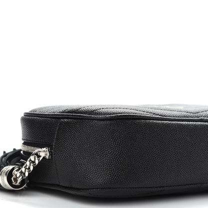Saint Laurent Grain De Poudre Matelasse Monogram Mini Lou Camera Bag Black 7 of 8