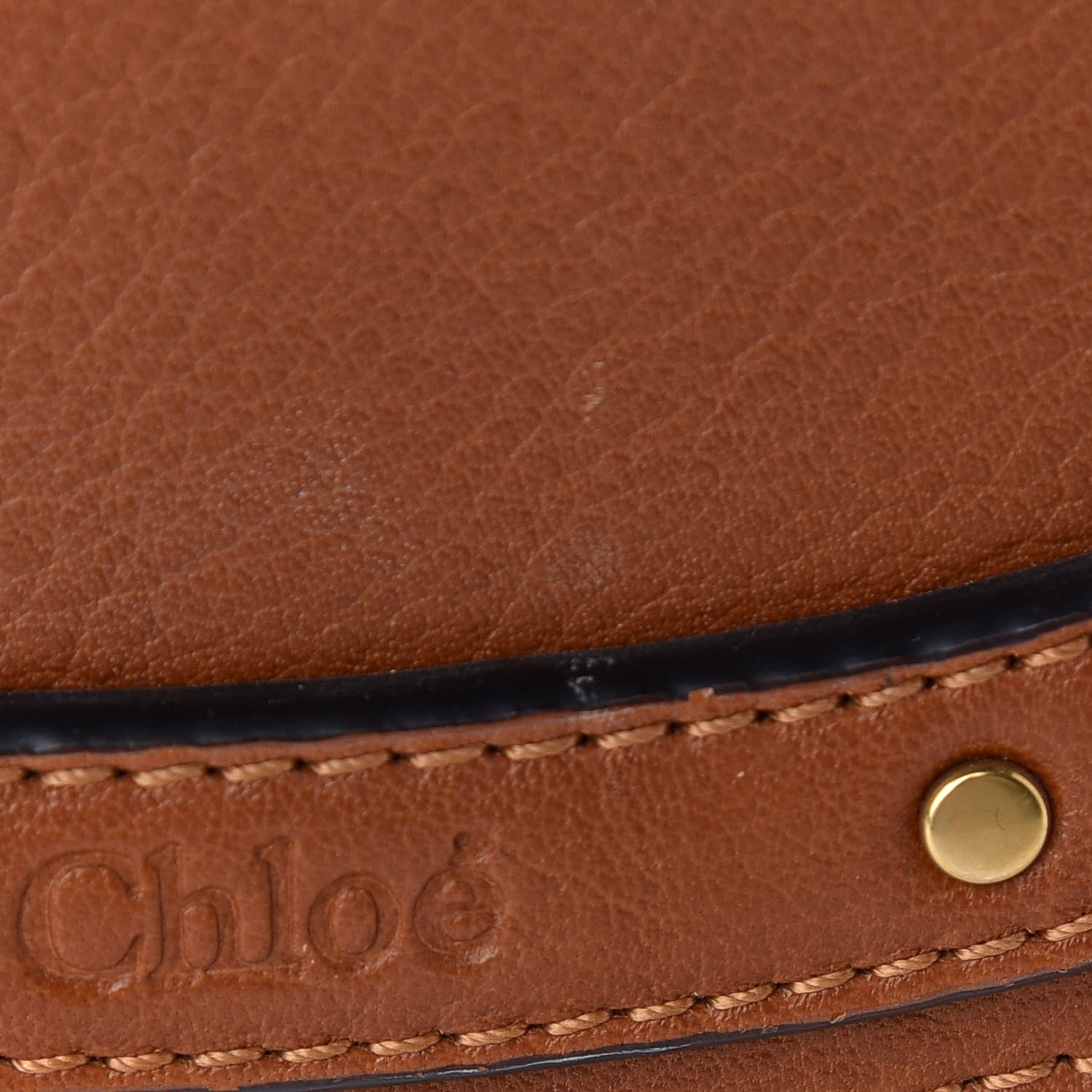 Chloe Calfskin Small Nile Bracelet Minaudiere Bag Caramel 10 of 10