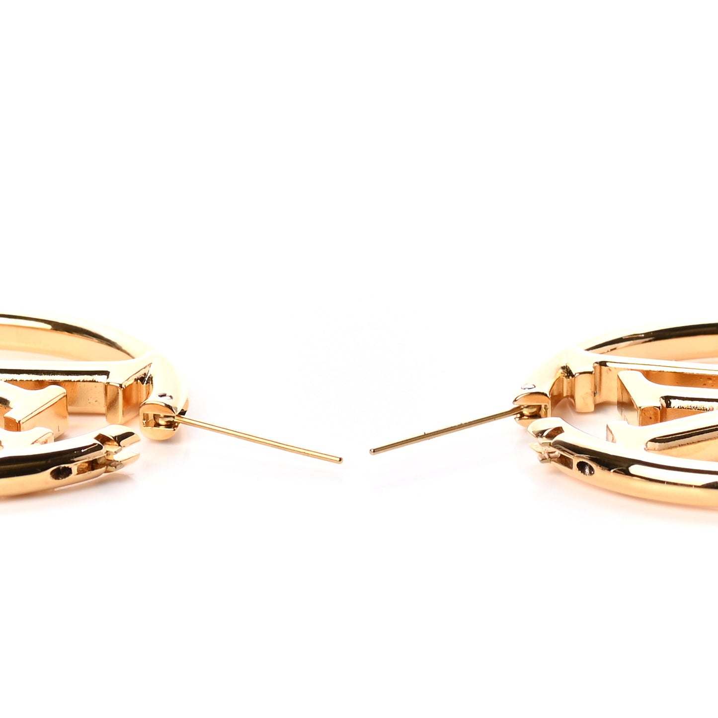 Metal Louise Hoop Earrings Gold