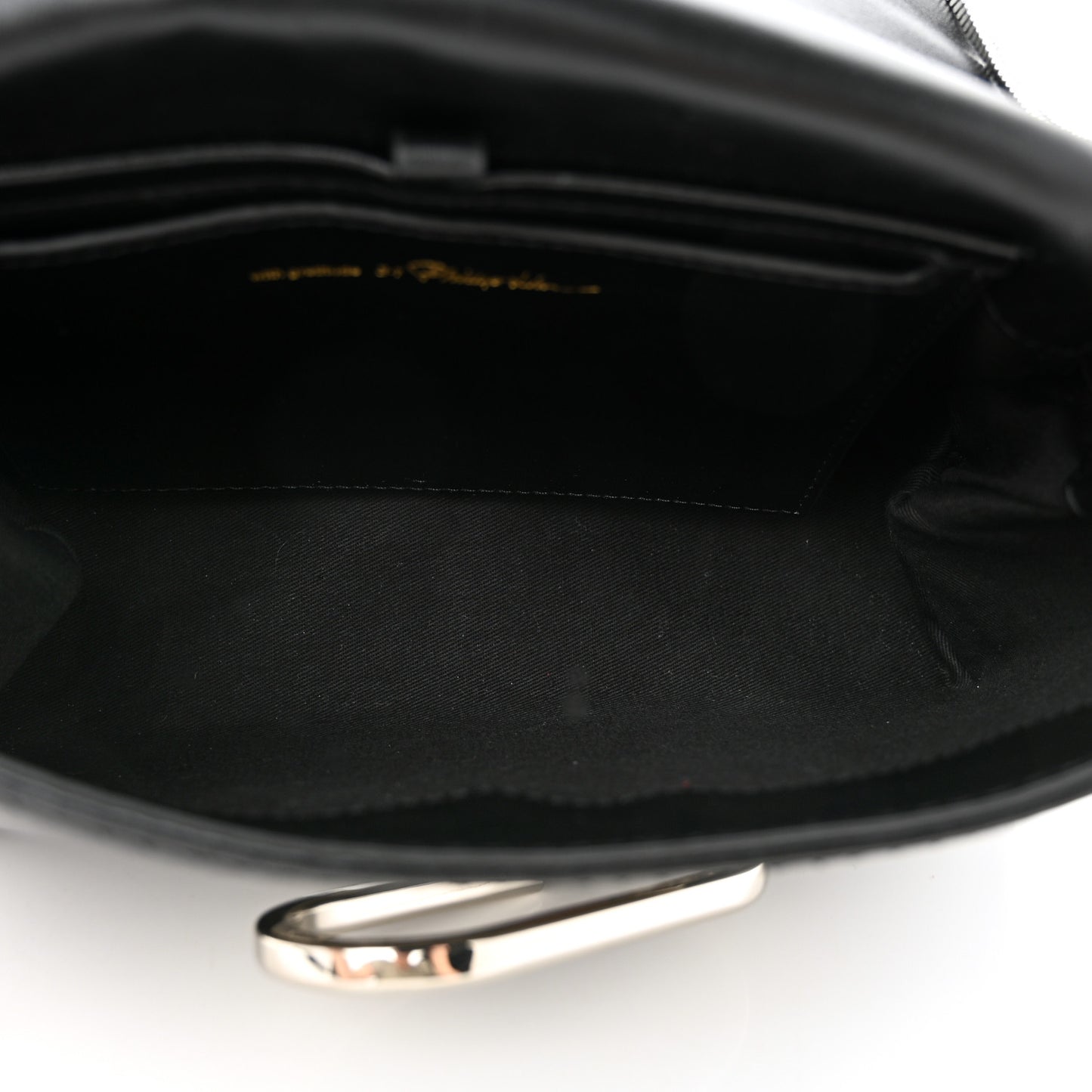 Calfskin Alix Soft Flap Clutch Black