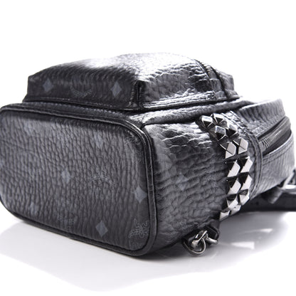 MCM Visetos Side Stud X-Mini Stark Bebe Boo Backpack Black 9 of 10
