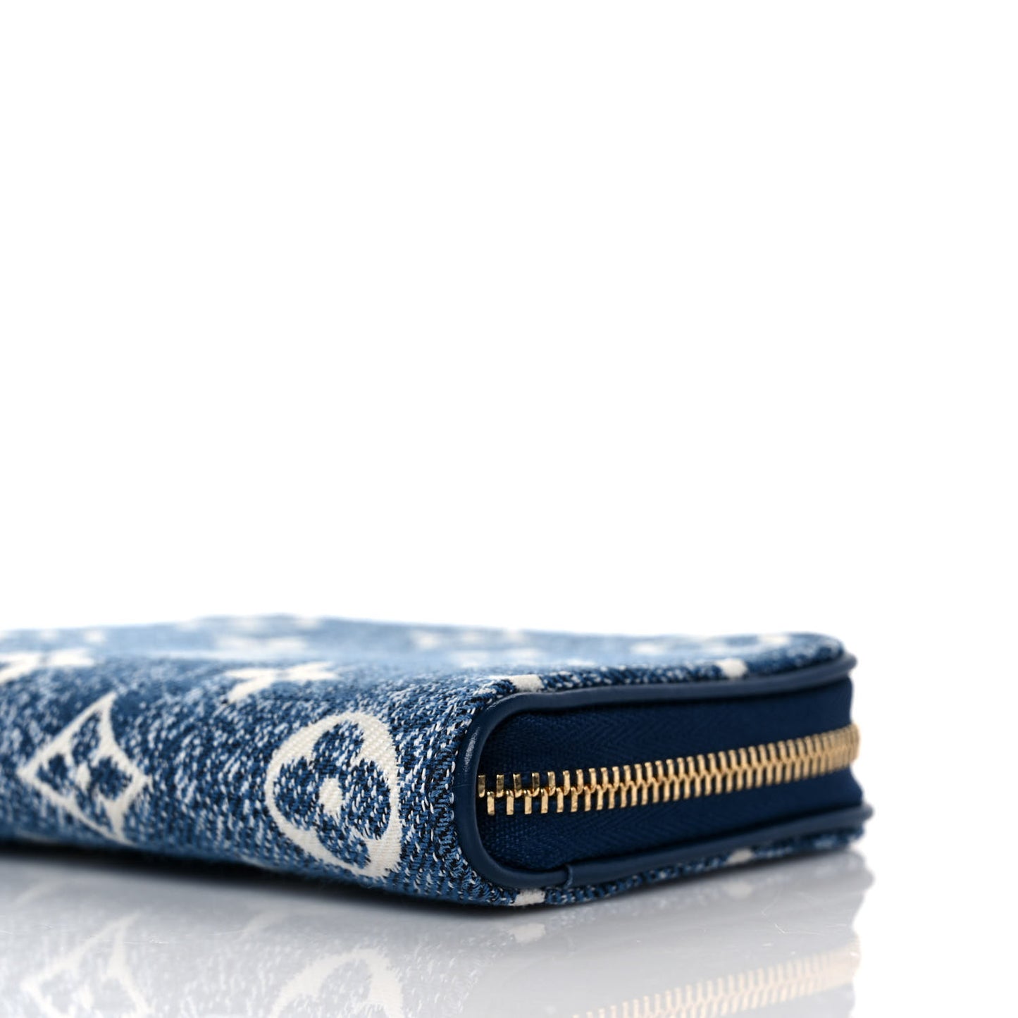 Denim Monogram Jacquard Zippy Coin Purse Bleu