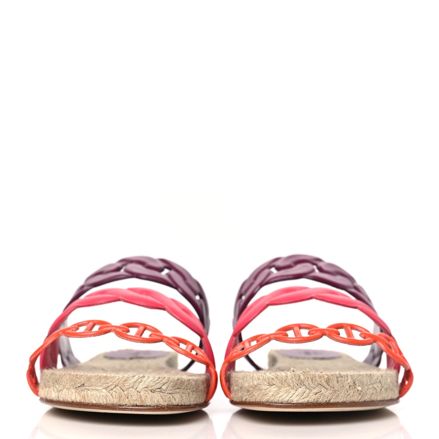 Hermes Nappa Gwen Espadrille Sandals 37 Multicolored Violet Lilas 2 of 9