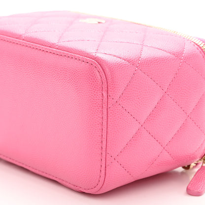 Chanel Caviar Quilted Small Vanity Case With Chain Pink 9 of 9