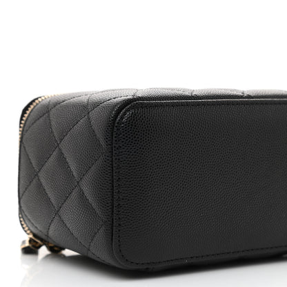 Chanel Caviar Quilted Small Vanity Case With Chain Black 9 of 11