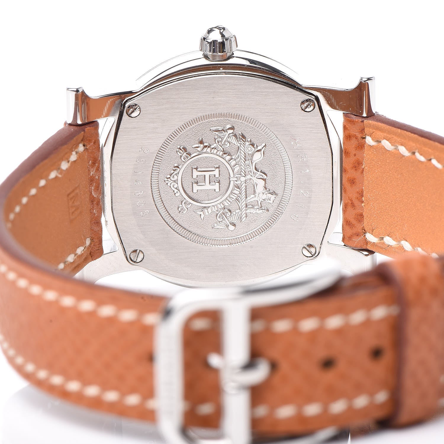 Hermes Stainless Steel Courchevel 25mm Heure H Ronde Quartz Watch Gold 5 of 10