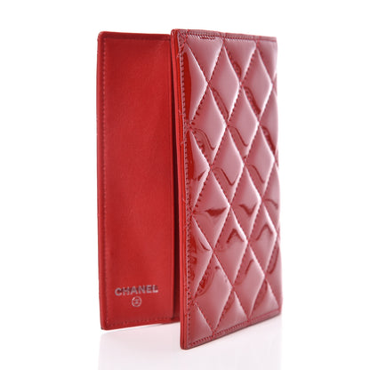 Chanel Patent Calfskin Quilted Passport Holder Red 3 of 8