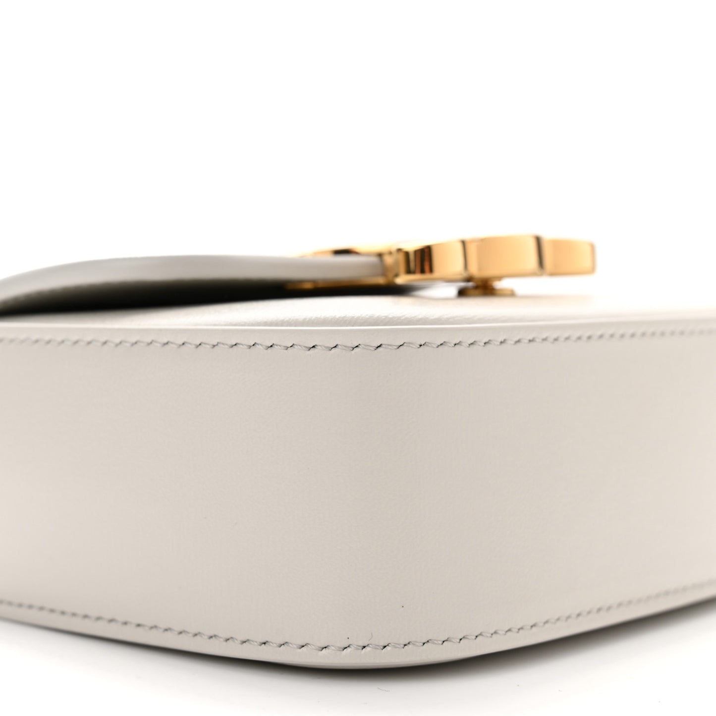 Shiny Calfskin Mini Triomphe Chalk
