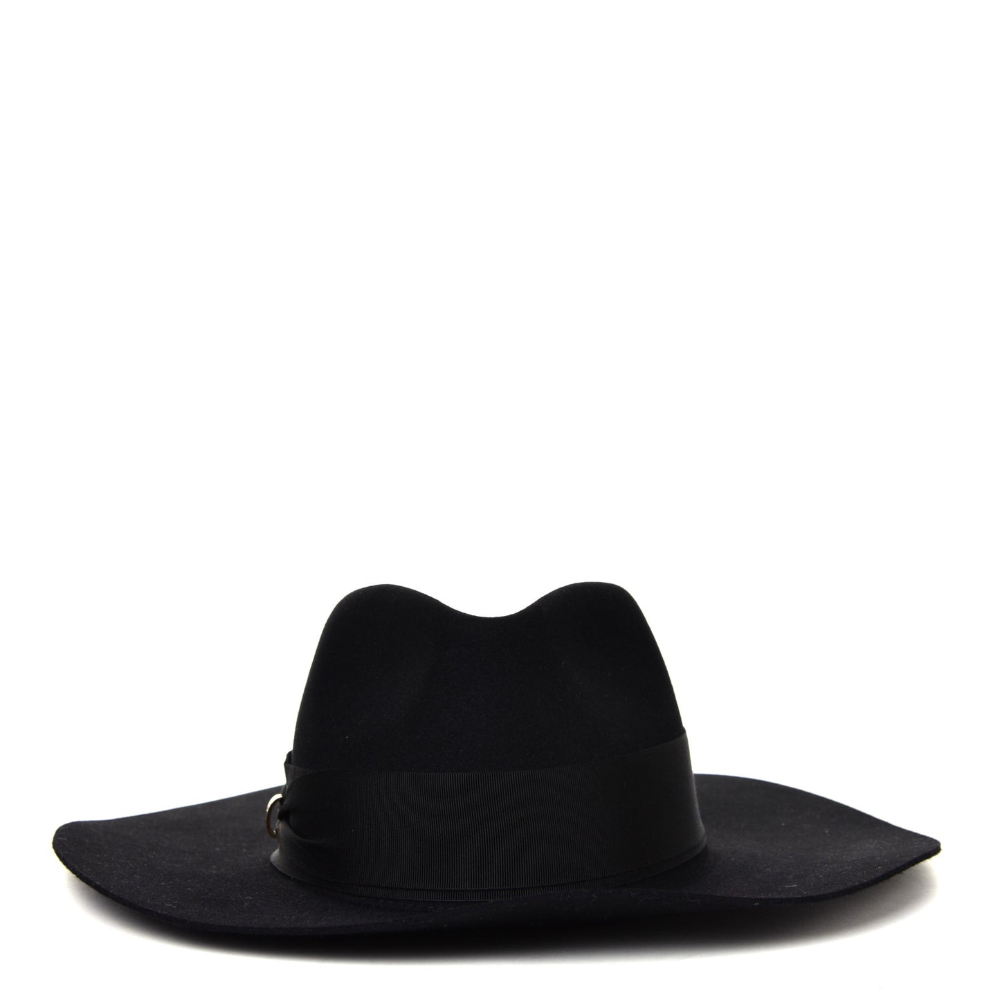 Rabbit Felt Laquered Gold Faubourg Pop H Hat 58 Black