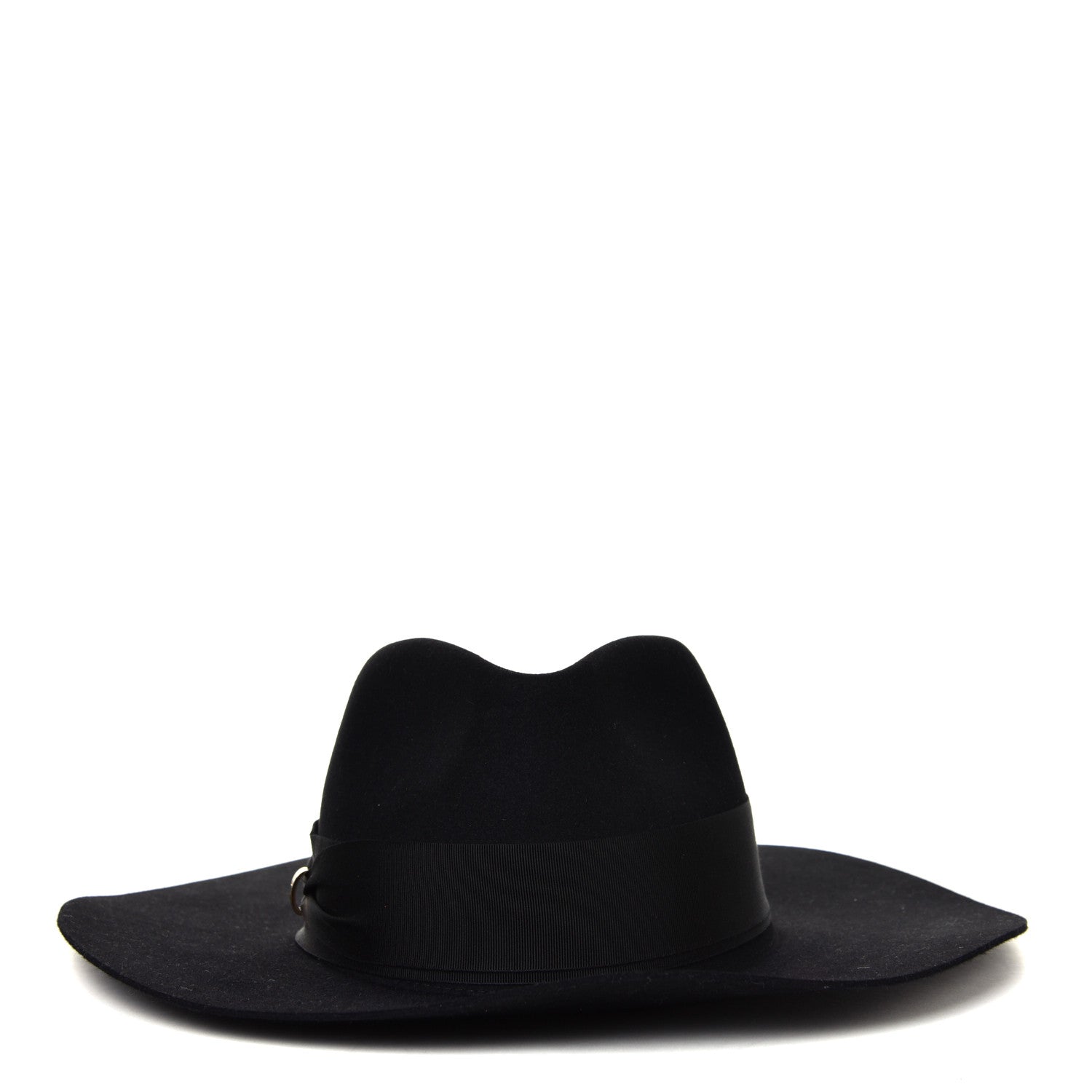 Hermes Rabbit Felt Laquered Gold Faubourg Pop H Hat 58 Black 2 of 4