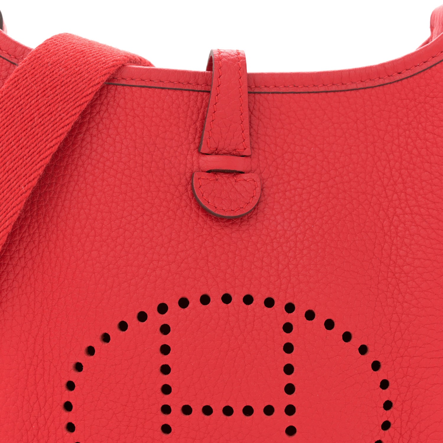 Hermes Taurillon Clemence Evelyne TPM Rouge Casaque 8 of 12