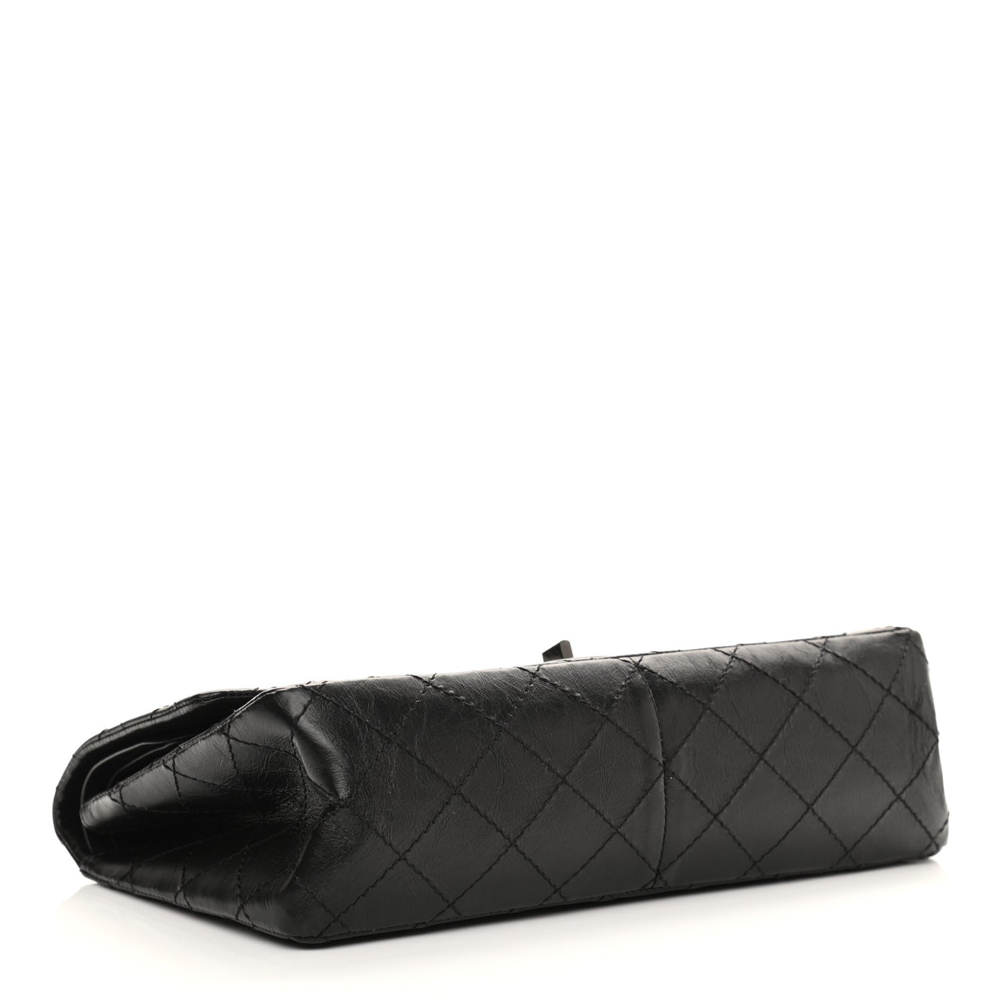 Aged Calfskin Quilted 2.55 Reissue 226 Flap So Black