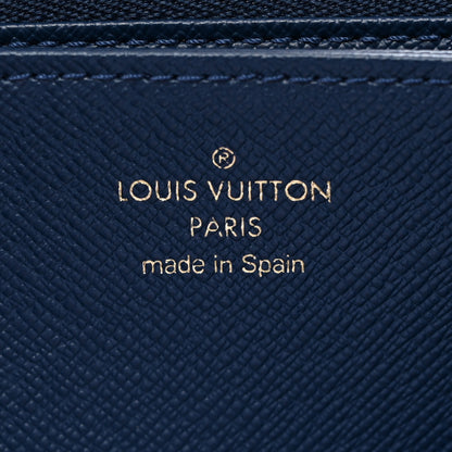 Louis Vuitton Denim Monogram Jacquard Zippy Wallet Blue 6 of 7