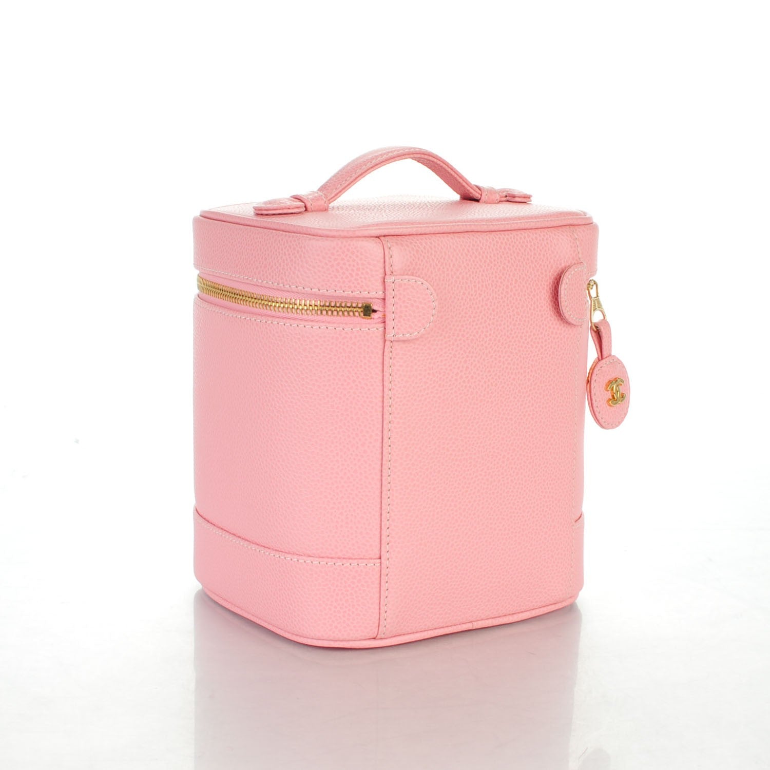 Chanel Caviar Vanity Cosmetic Case Pink 3 of 8