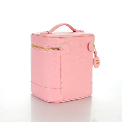 Chanel Caviar Vanity Cosmetic Case Pink 3 of 8