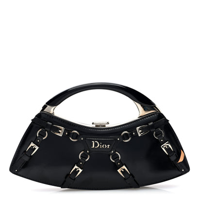 Christian Dior Glazed Calfskin Bondage Clutch Black 1 of 10