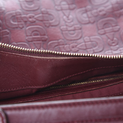 Gucci Calfskin Horsebit Bamboo Ring Hobo Red 11 of 13